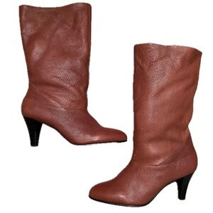 Kelsi Dagger Brown Leather Heel Boots fall winter 10